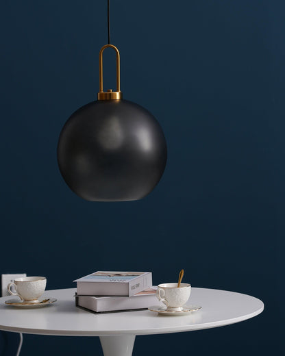 Glass Globe Hanging Light Fixture with Adjustable Cord for Dining Room Kitchen Island Bedroom Modern Minimalist Ceiling Pendant Lamp