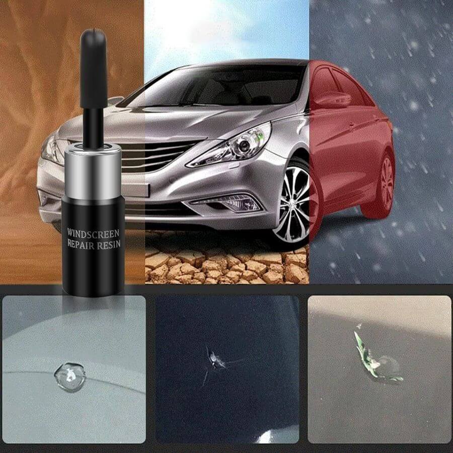 Windshield Repair Kit with Clear Resin, Window Crack Repair for Cars, Glass Repair Kit for Windows and Glass Panels