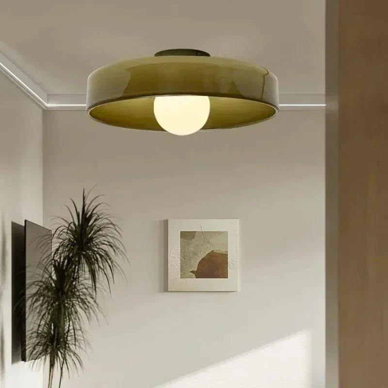 Lumosphere - Sleek Flush Mount Ceiling Light with Glass Shade