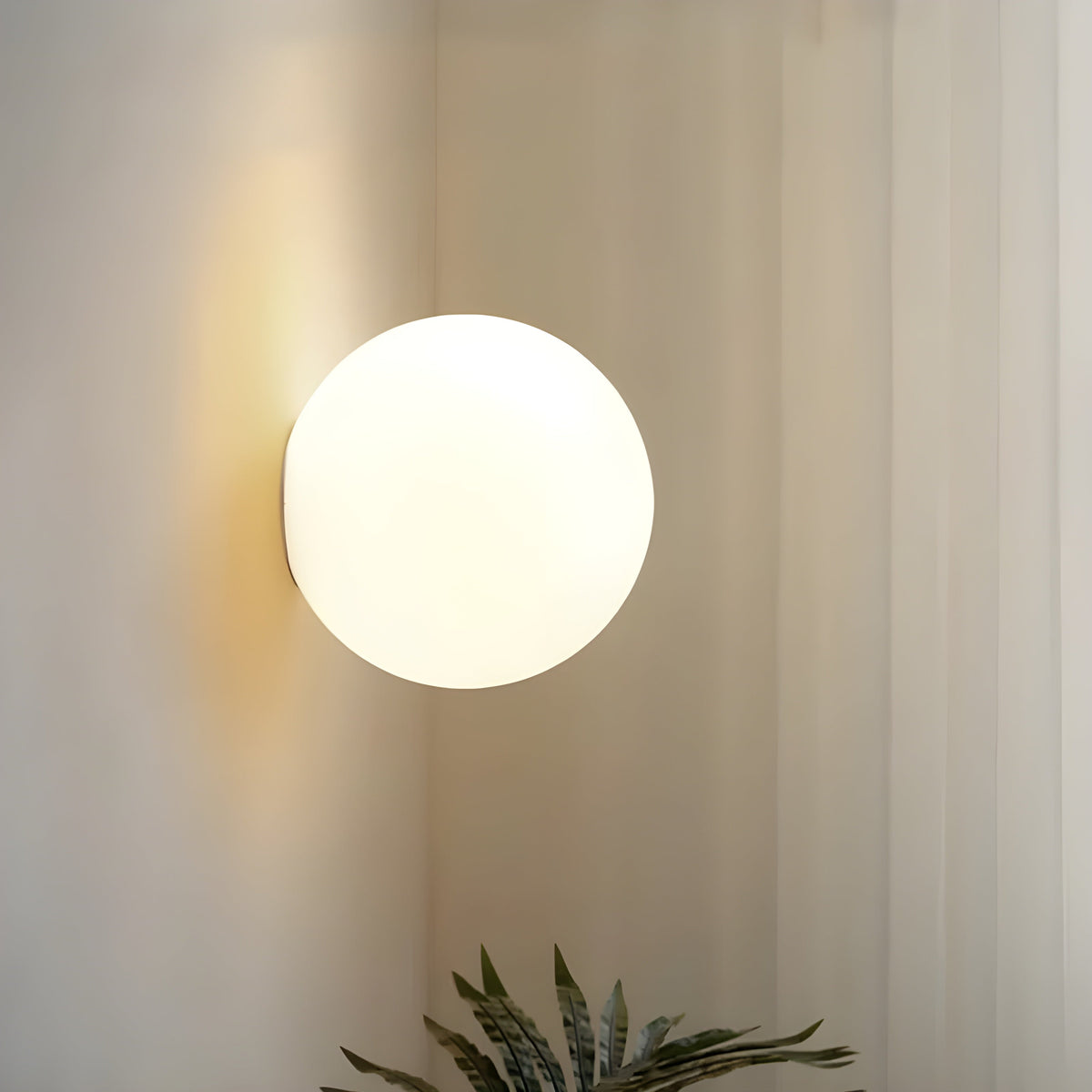 Frosted Globe Sconce E27 Metal Frame for Bedroom Hallway Living Room Modern Minimalist Japandi Scandinavian Style Ambient Lighting
