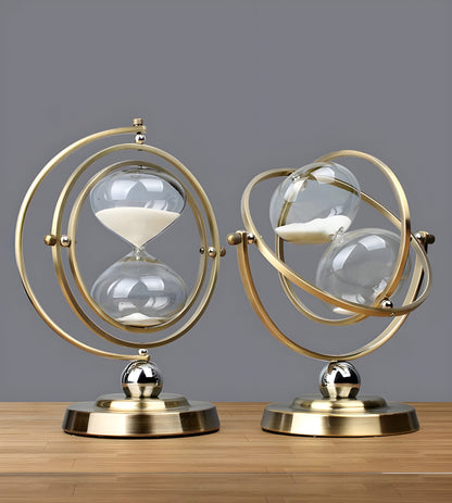GleamHour Hourglass Sand Timer - Brass Frame, 30 Minute Measurement