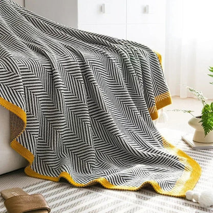 Glenwood Chevron Blanket - Ultra-Soft Acrylic, Lightweight Design