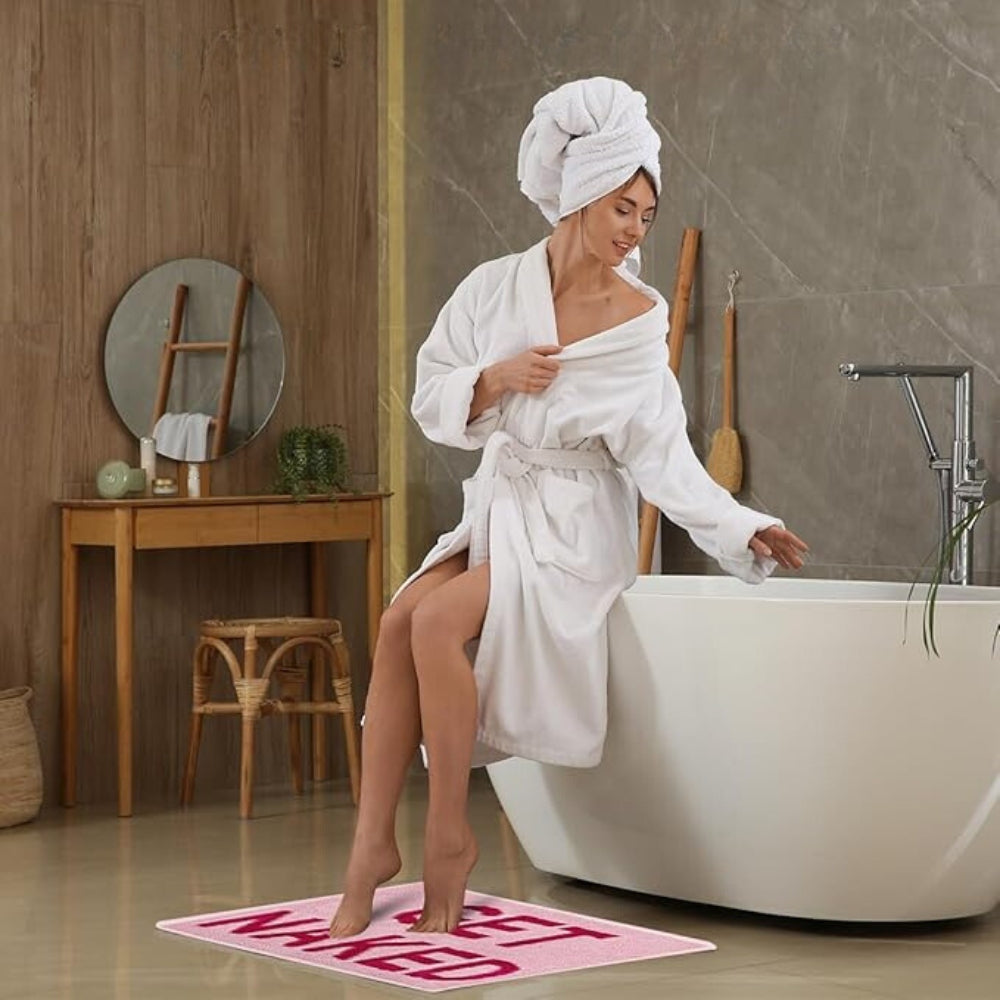 Get Naked Bathroom Mat - Microfiber, Non-Slip, Absorbent
