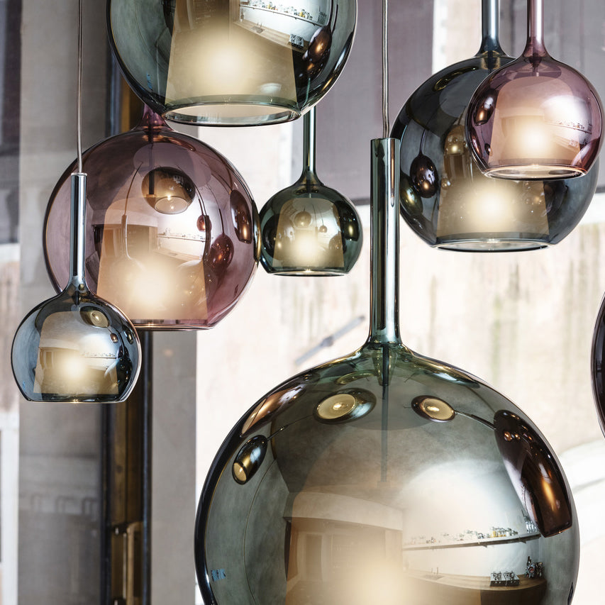 Glass Dome Hanging Ceiling Light 10 Inch for Kitchen Island Dining Room Indoor Pendant Fixture Adjustable Wire Metal Hardware