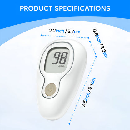 Smart Blood Sugar Monitor Kit with Rapid Results | Compact Design for Easy Glucose Testing