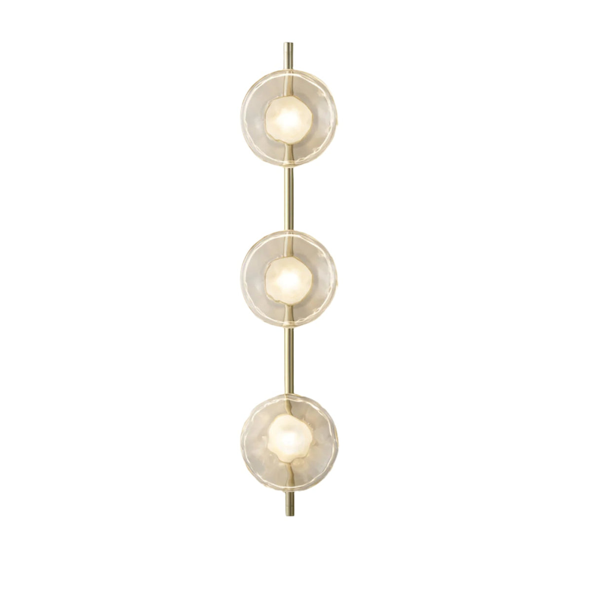 Modern Glass Sconce Light for Bedroom Hallway | Textured LED Wall Fixture Black or Gold Finish | Indoor Ambient Lighting
