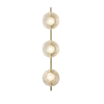 Modern Glass Sconce Light for Bedroom Hallway | Textured LED Wall Fixture Black or Gold Finish | Indoor Ambient Lighting