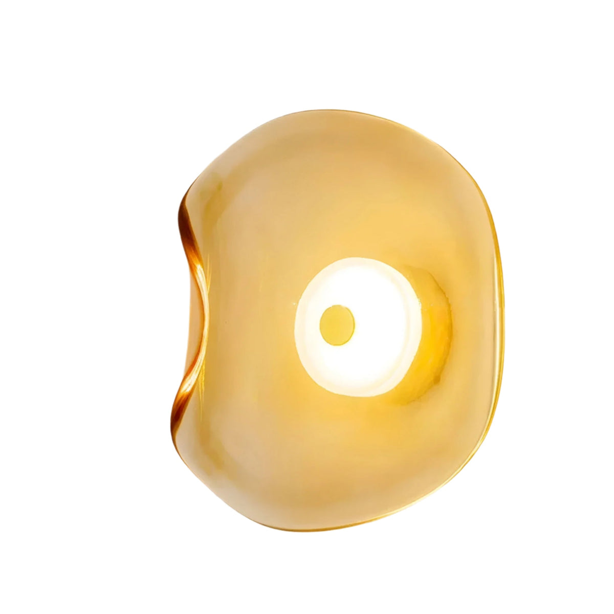 Curved Glass Wall Sconce with Warm White LED Up Down Light for Bedroom Living Room Hallway Modern Indoor Accent Lighting 10 Inch Tempered Gl