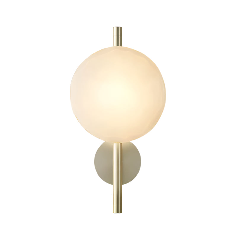 Modern Glass Sconce Light for Bedroom Hallway | Textured LED Wall Fixture Black or Gold Finish | Indoor Ambient Lighting