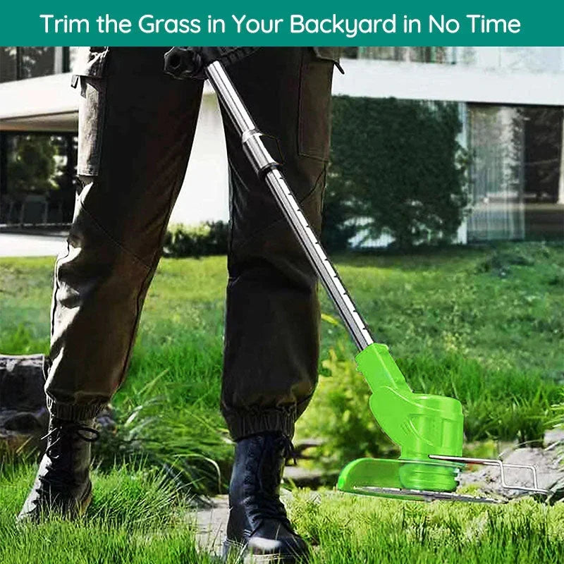Electric Weed Eater, Electric Weed Wacker, Lawn Edger, Battery Powered Grass Cutter, Foldable Battery Weed Trimmer