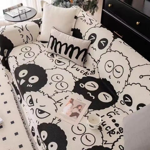 Gizmo Couch Cover - Cute Monster Print, Cartoon Design
