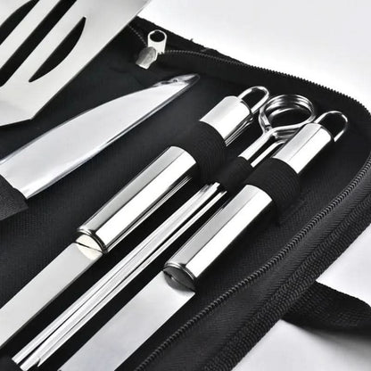 EMBERSET – Stainless Steel BBQ Tool Set for Outdoor Cooking