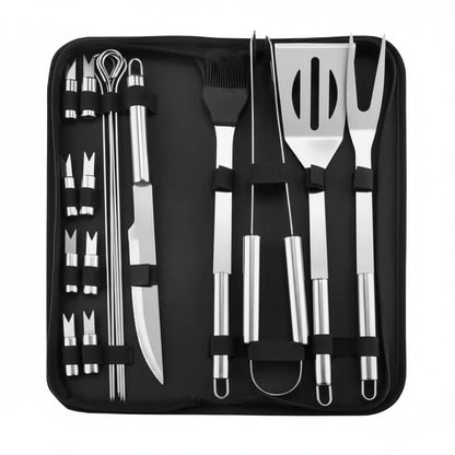 EMBERSET – Stainless Steel BBQ Tool Set for Outdoor Cooking