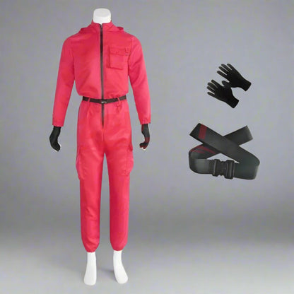 Guard Mask Costume Set | Adult Jumpsuit with Accessories for Bold Dress-Up