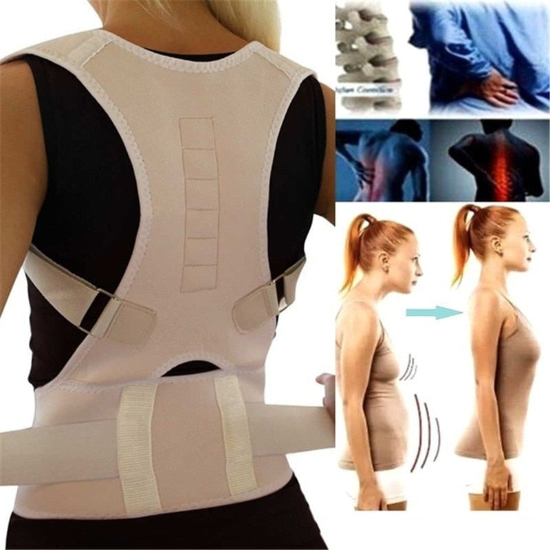 Magnetic Posture Corrector Back Brace for Men & Women – Adjustable Support for Shoulders, Spine & Neck Pain Relief