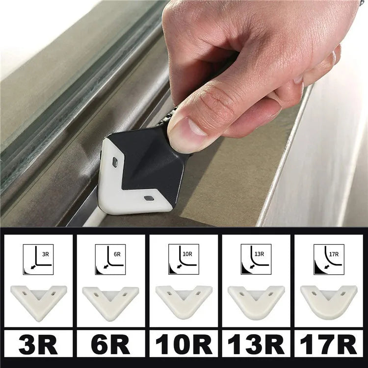 Silicone Caulk Finishing Tool Kit 3-in-1 Scraper Smoother Remover for Bathroom Kitchen Tile Grout Sealing Corner Edge Cleanup Home Repair