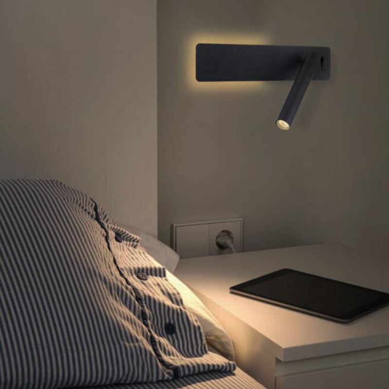 Adjustable LED Reading Wall Light with Rotating Arm for Bedside & Bedroom