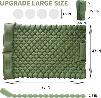 Outdoor Essentials | Ultralight Inflatable Sleeping Pad with TPU Design | Portable Sleeping Pad for Comfort and Convenience