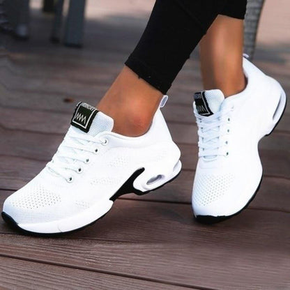 Cushioned Orthopedic Walking Sneakers for Women – Shock-Absorbing Arch Support Trainers with Elevated Heel