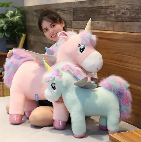 Jumbo Stuffed Mythical Horse Companion for Kids – Soft Huggable Fantasy Creature for Imaginative Adventures, Naptime & Comfort