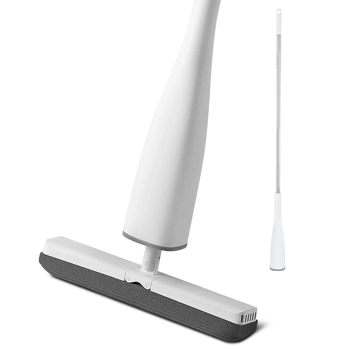 Hands-Free Squeeze Mop with Ultra-Absorbent Sponge Head for Hardwood Tile Laminate Floors Quick-Dry Microfiber Floor Mop for Kitchen Bathroo