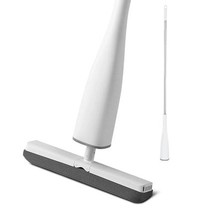 Hands-Free Squeeze Mop with Ultra-Absorbent Sponge Head for Hardwood Tile Laminate Floors Quick-Dry Microfiber Floor Mop for Kitchen Bathroo