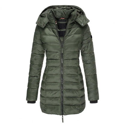 Women's Hooded Trench Coat – Oversized Warm Jacket for Fall Winter Spring – Water-Resistant Long Windbreaker