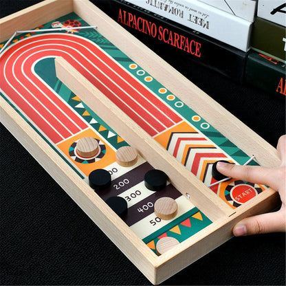 Wooden Tabletop Flick Chip Game for Kids Adults Family Game Night Fun Skill Strategy Party Board Game