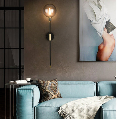 Contemporary Glass Shade LED Fixture Gray Amber Clear Finishes for Hallway Bedroom Entryway Living Room Bathroom