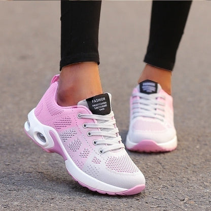 Women's Cushioned Walking Sneakers with Arch Support – Ergonomic Athletic Shoes for Daily Comfort, Training & Active Lifestyle