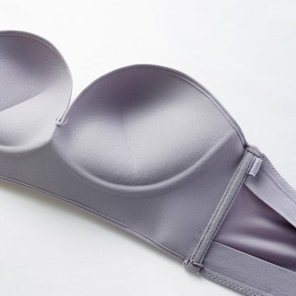 Strapless Bra with Silicone Grip – Seamless Wireless Push-Up for Off-Shoulder Tops, Backless Dresses, Everyday Comfort & Wedding Wear