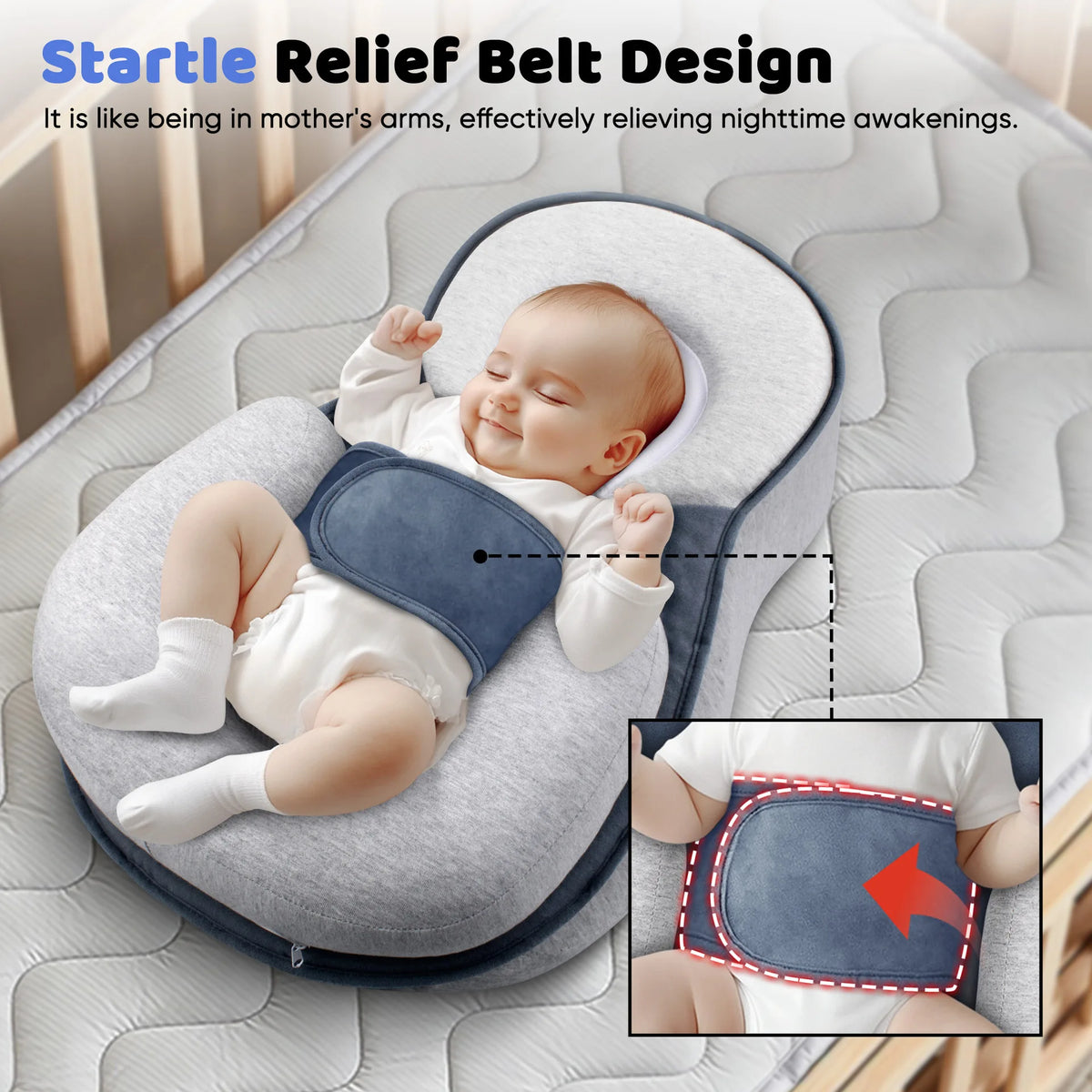 Uplifted Comfort Baby Lounger for Newborns and Infants