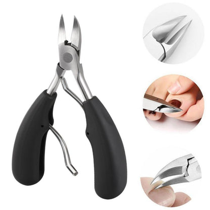 Toenail Clippers Stainless Steel Sharp Curved Blades for Thick Nails Professional Pedicure Foot Care Tool Heavy Duty Nail Trimmer for Home
