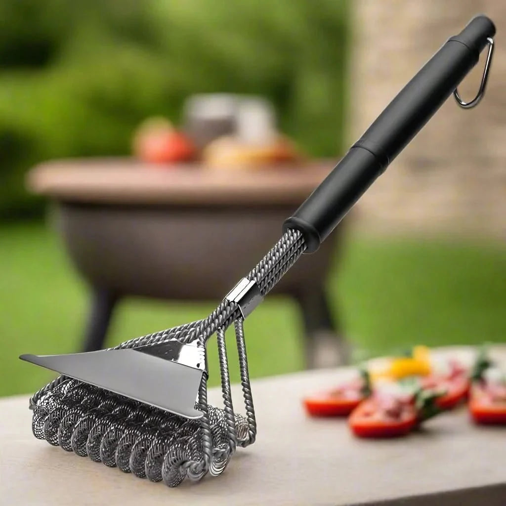 GRATEGUARD – Stainless Steel BBQ Brush for Safe Cleaning