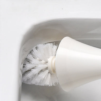 Freestanding Toilet Brush Holder Set 16 in Tall ABS Stainless Steel for Bathroom Cleaning Black Gold Finish Compact Space-Saving Design Gues