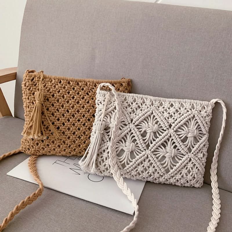 Ortekor Vardi Dante | Woven Shoulder Bag for Women with Zipper Closure | Chic Boho Style for Everyday Use