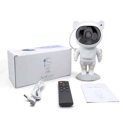 Astronaut Star Projector LED Night Light with Remote Control 8 Color Modes Rotating Head USB Powered for Bedroom Nursery Space Decor Kids Te