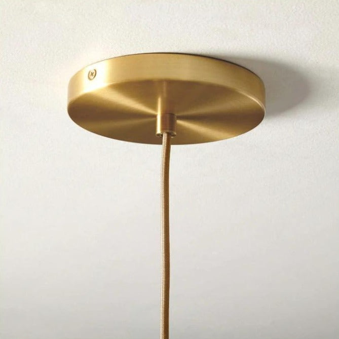 Stylish Brass Pendant Light with Glass Shade