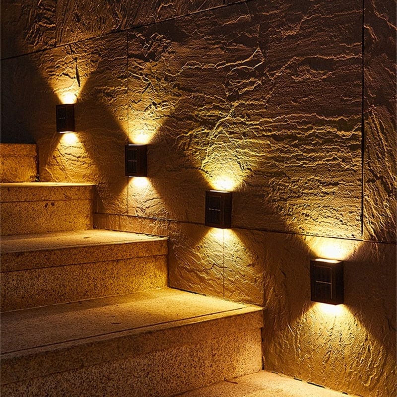 Solar LED Step Lights for Outdoor Stairs, Deck Railing & Fence Posts – Waterproof Auto-On Dusk-to-Dawn Path Lighting for Patio, Yard &