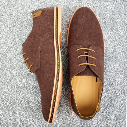 Men's Lace-Up Oxford Dress Shoes – Classic Leather Design for Work & Casual Wear, Versatile Formal Footwear