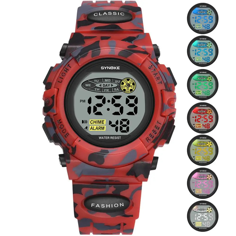 Kids Digital Sports Watch Water Resistant Stopwatch Alarm Date Display Boys Girls Youth Wristwatch for School Active Play Outdoor Adventures