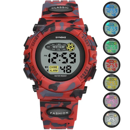 Kids Digital Sports Watch Water Resistant Stopwatch Alarm Date Display Boys Girls Youth Wristwatch for School Active Play Outdoor Adventures