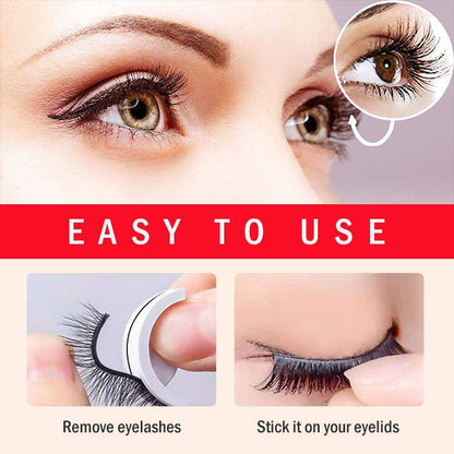 Self-Adhesive False Eyelashes No Glue Heat-Activated Reusable Lash Strips Natural Volume Long Styles Easy Apply 3-Second Hold Washable