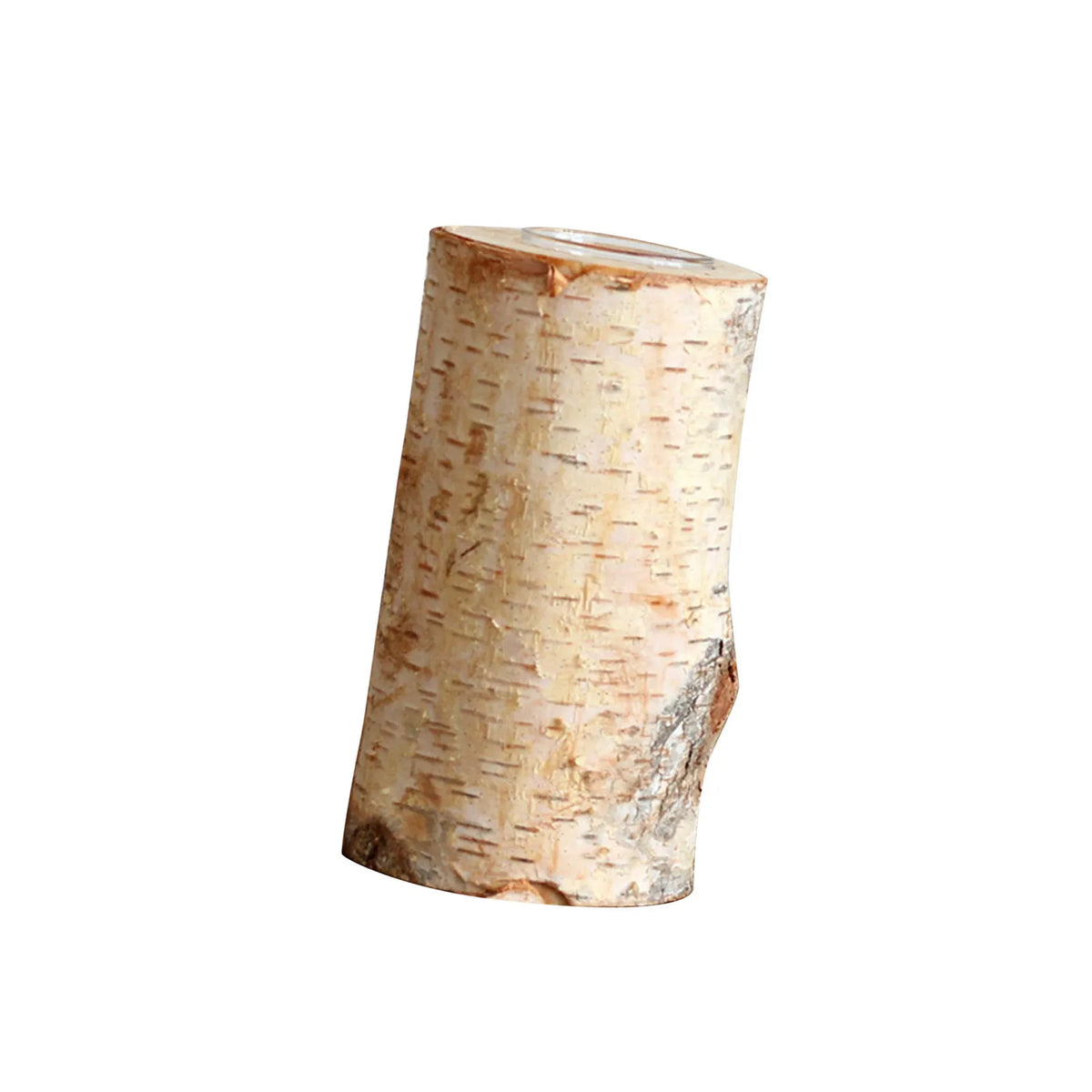 Natural Wood Tealight Holder Rustic Decorative Accent Glass Insert Candle Stand for Dining Table Living Room Mantle Home Decor Centerpiece