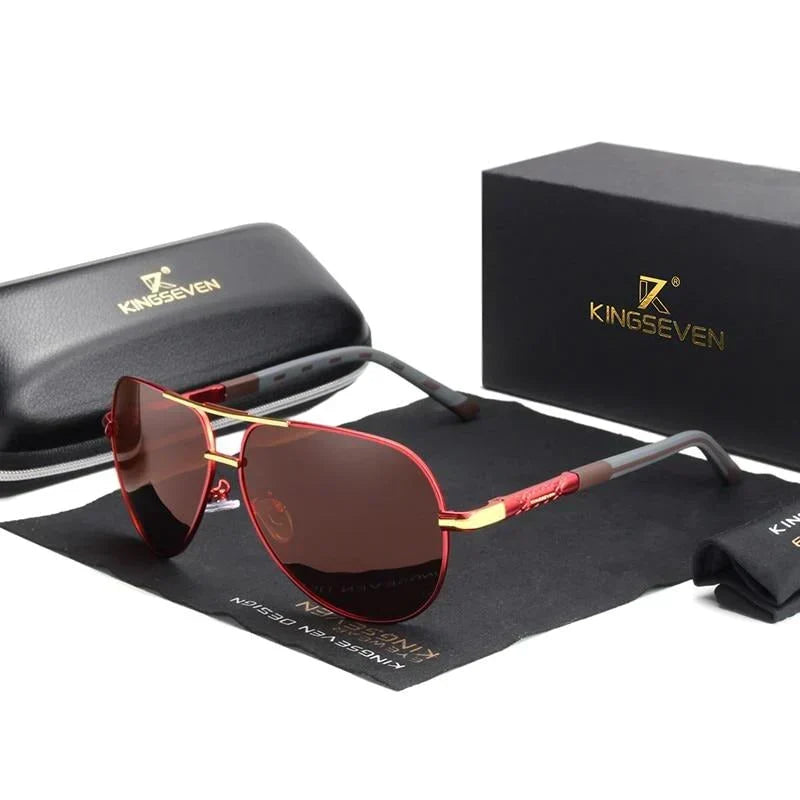 Men's Polarized Retro Sunglasses with UV400 Protection for Driving & Outdoor Activities