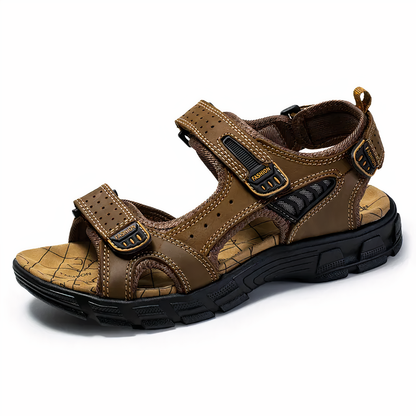 Men's Orthopedic Sandals with Arch Support for Heel & Knee Pain Relief | Cushioned Footbed Slides for Plantar Fasciitis & All-Day Comfort