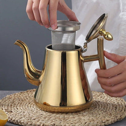 Stovetop Kettle Stainless Steel Tea Kettles, Hot Water Kettle for Induction Cooktop with Built In Filter, Fast Boiling