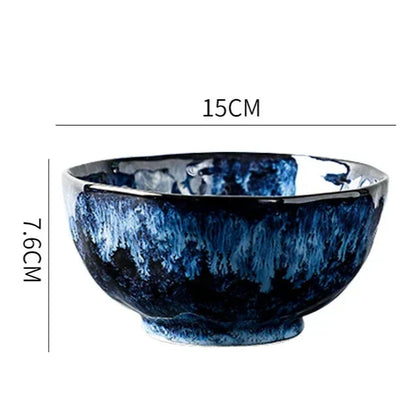 Ceramic Tableware Collection 10-Piece Set with Celestial Blue Pattern for Family Dinners Casual Dining Formal Entertaining Kitchen Essential