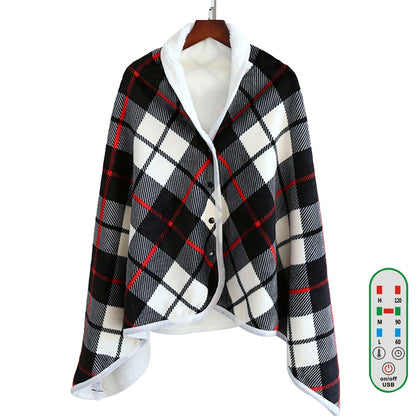 Wearable Heated Throw Blanket for Women – Portable Electric Wrap with Cozy Fleece – Hands-Free Design for Shoulders & Lap – Perfect for