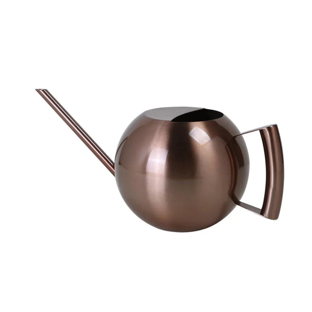 Stainless Steel Indoor Watering Pitcher for Houseplants – Modern Metal Long Spout Garden Can for Potted Plants, Succulents, Orchids – 50 oz